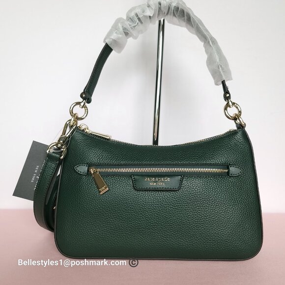 KATE SPADE Hudson Pebbled Leather Convertible Crossbody Bag  KATE SPADE Hudson Pebbled Leather Convertible Crossbody Bag- Northern Pine 🎈⭐